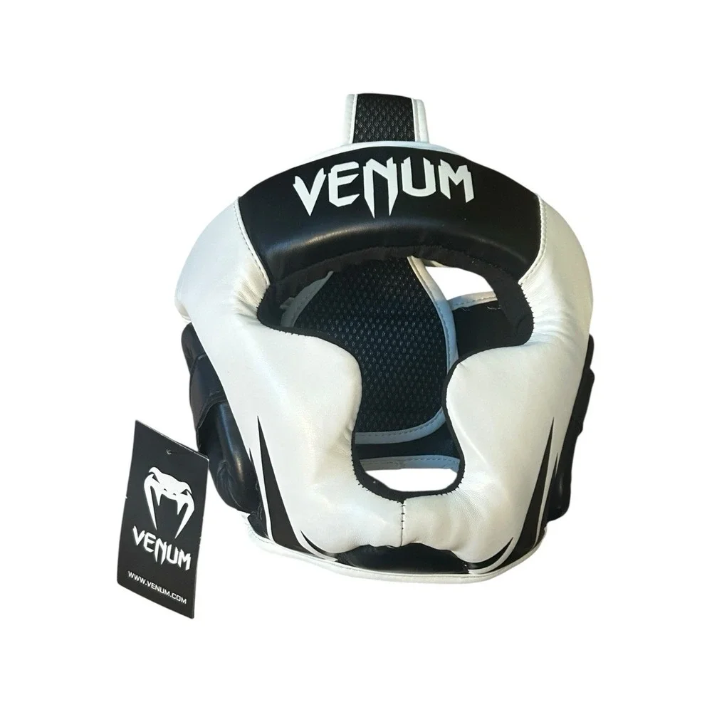 Venum Kid's Challenger Training Headgear - Black/White. S/M - Picture 1 of 6